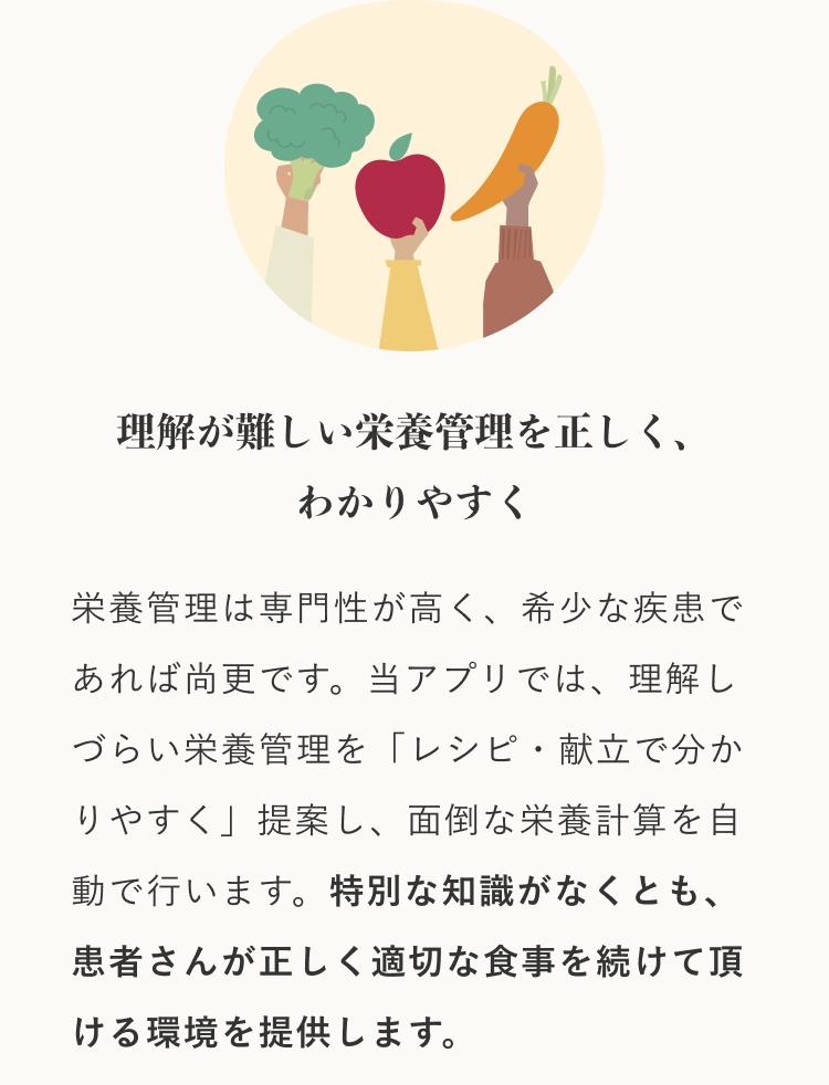理解が難しい栄養管理を正しく、わかりやすく