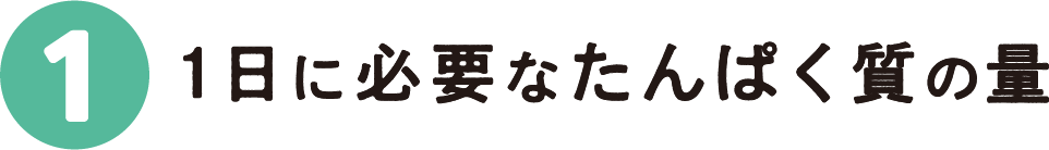 1：1日に必要なたんぱく質の量