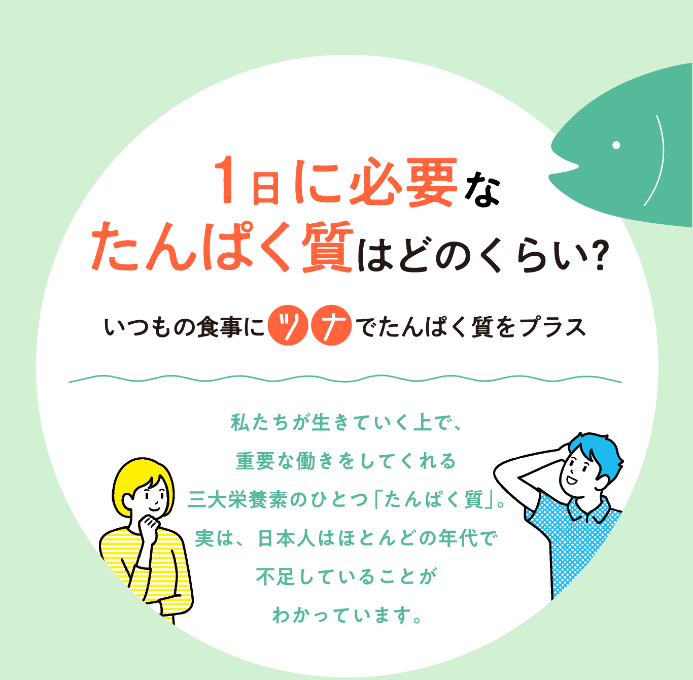 1日に必要なたんぱく質はどのくらい？いつもの食事に ツナ でたんぱく質をプラス