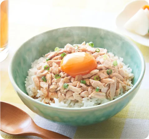 ごはん＋ツナ＋卵＋ねぎのレシピ写真